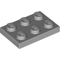 Lego destička 2x3, světle modro šedá (4211396)
